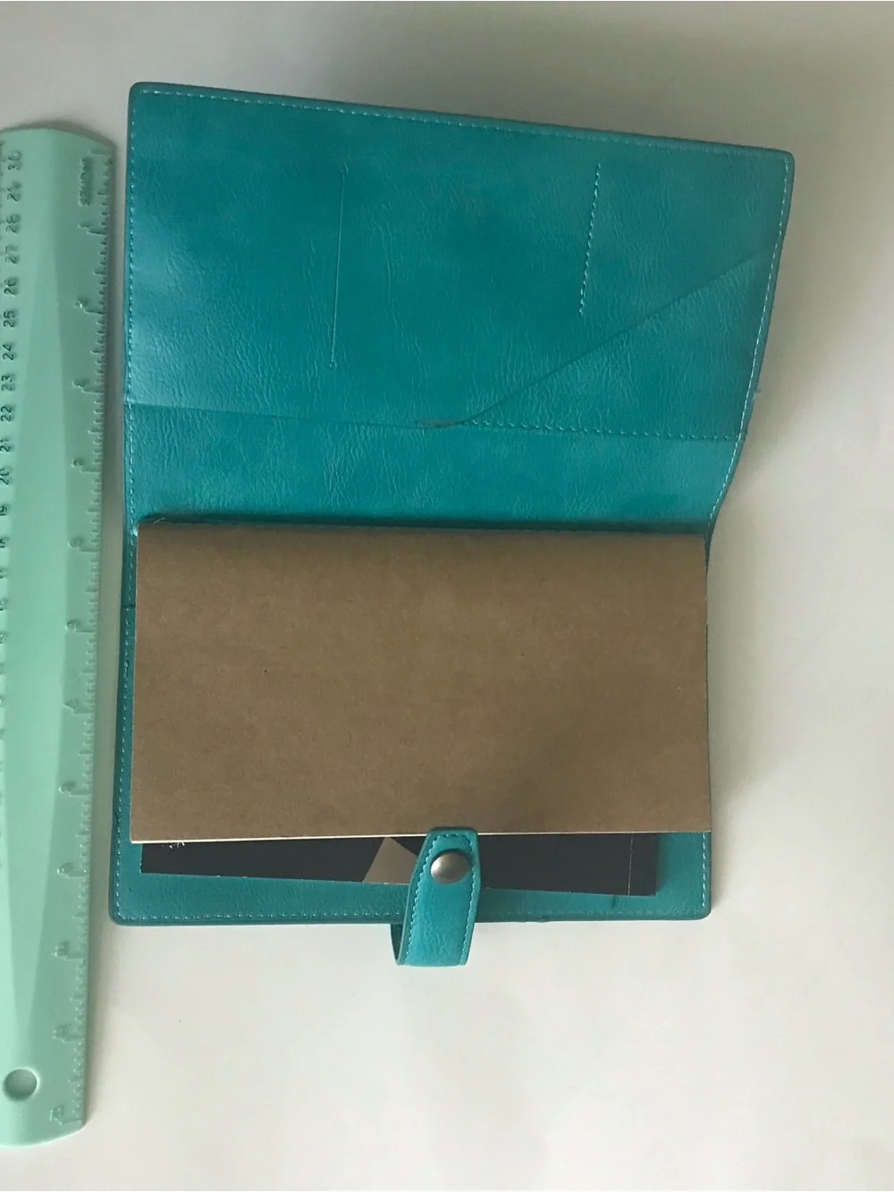 Teal Button-Closure Journal Cover for Home & Office